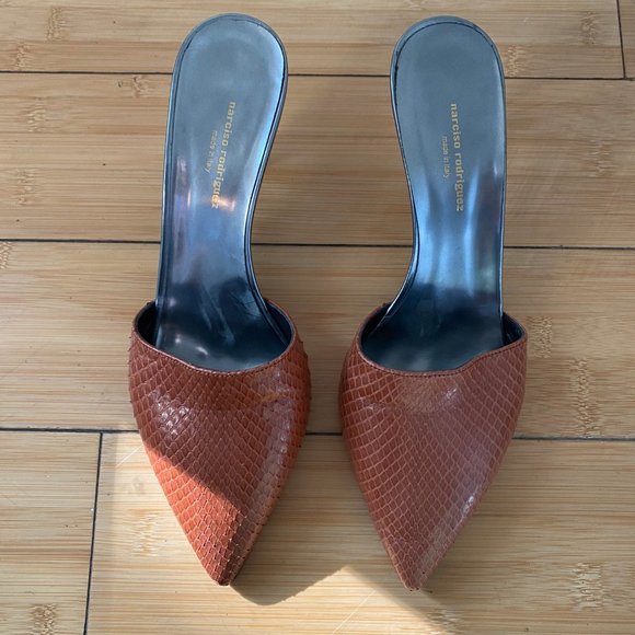 Narciso Rodriguez Athena Mid Heel Slide Mule 37 - Picture 3 of 12